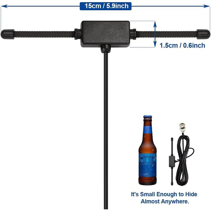 Bingfu VHF UHF Car Truck Police Scanner Adhesive Mount Antenna Vehicle Ham Radio Amateur Radio Mobile Scanner BNC Male Dipole Antenna Compatible with Uniden Bearcat Whistler Radio Shack Radio Scanner