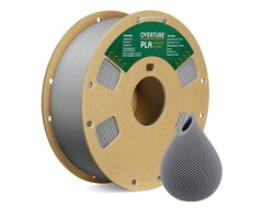 OVERTURE PLA Filament 1.75mm PLA 3D Printer Filament, 1kg Cardboard Spool (2.2lbs), Dimensional Accuracy +/- 0.02mm, Fit Most FDM Printer (Light Gray)