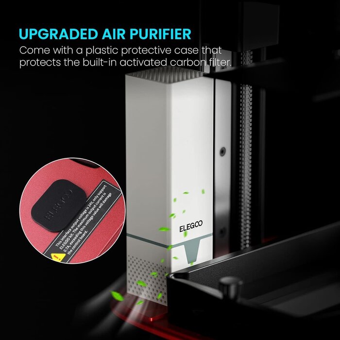 EG-MSLA-RP - ELEGOO Mars 4 MSLA 3D Printer, UV Resin Photocuring Printer with 7-Inch 9K Monochrome LCD, Multiple Print Modes, Printing Size of 6.04x3.06x6.89 Inches