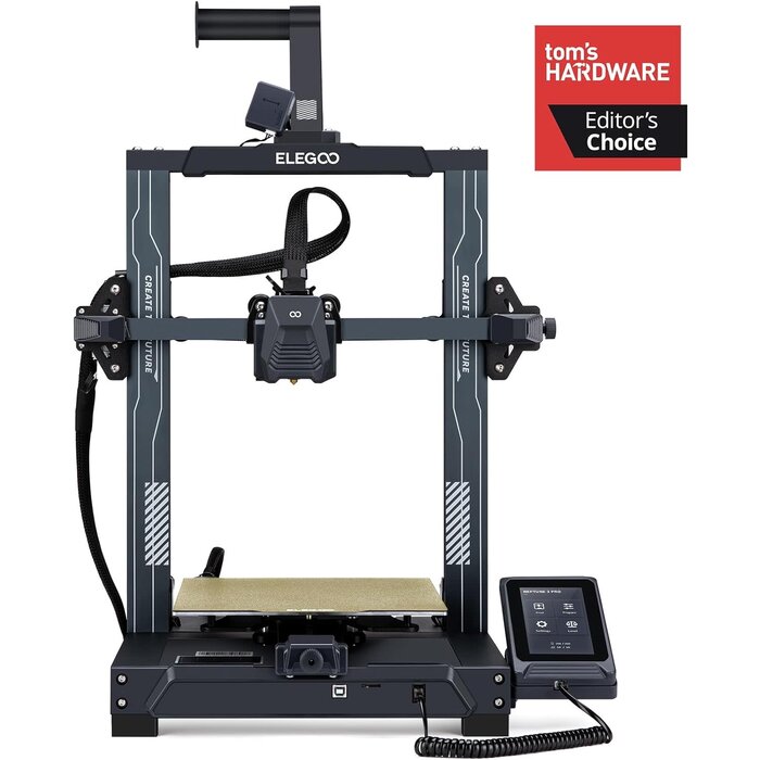 ELEGOO Neptune 3 Pro FDM 3D Printer with Auto Bed Leveling, Dual-Gear Direct Extruder, Dual Lead Screw Drive, Removable Capacitive Screen, 8.85x8.85x11in Large Printing Size