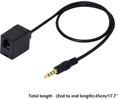 RJ9 to 3.5mm Telephone Adapter Cable Female RJ9 Headset to Male 3.5mm Cell Phone Adapter - Convert RJ9 Headphone to Smartphones Most Android Cellphone with 3.5mm Headphone Jack(3.5 RJ9)
