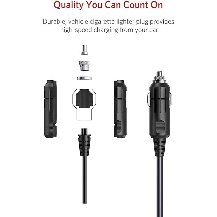 MRS152 - BESTEK 150W 2-Socket Cigarette Lighter Splitter Power Adapter DC Outlet Car Charger Splitter Dual 2.4A USB Car Cigarette Splitter with 26 Inches Cord for Cellphone GPS Dash Cam