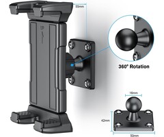 Q01-P3 - OHLPRO Universal Tablet Wall Mount Holder for 4.7-13 inch Tablet Smartphone eReader, 360° Adjustment Compatible with iPad, iPhone, Kindle Fire HD, Galaxy Tab, Switch, Drilled Screw Mounting (Store Supply)