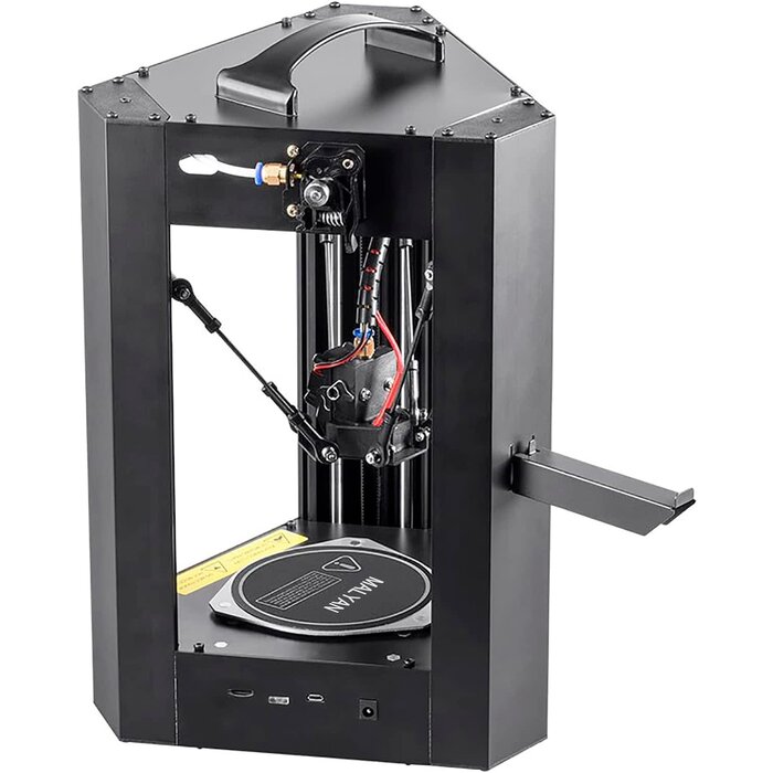 Malyan M300 Mini Delta 3D Printer - Fully Assembled FDM 3D Printers for Kids and Beginners, Free Sample PLA Filament and MicroSD Card Preloaded with Printable 3D Models, Printing Size 110x120 mm