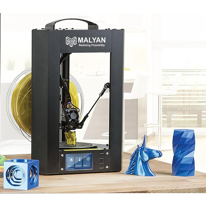 Malyan M300 Mini Delta 3D Printer - Fully Assembled FDM 3D Printers for Kids and Beginners, Free Sample PLA Filament and MicroSD Card Preloaded with Printable 3D Models, Printing Size 110x120 mm