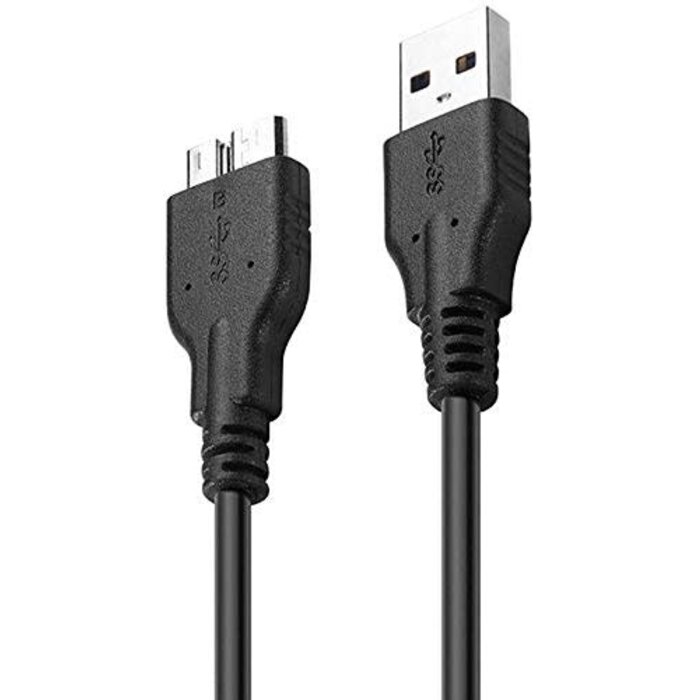 USB3CABLE-6FT - QCEs Micro USB 3.0 Cable 6FT, USB 3.0 A to Micro B Cable Charger Compatible with Samsung Galaxy S5, Note 3, Note Pro 12.2, External Hard Drives