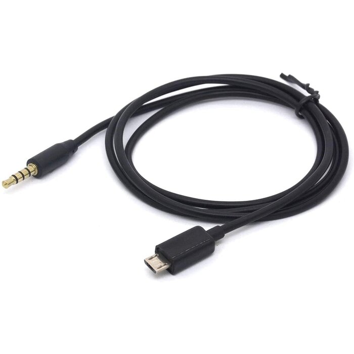 PIIHUSW Micro USB to 3.5mm Audio Output Cable - Gold Plated 4 Pole 3.5mm Male to Micro B Male Car Aux Audio Extension Cord for Android(1M/3.3Ft)