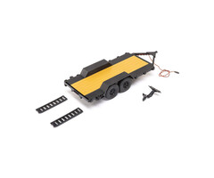 Axial SCX24 Flat Bed Vehicle Trailer with LED Taillights: 1/24 Scale