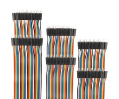 JUMPER-M-11.8IN - EDGELEC - 30cm Breadboard Jumper Wires Male to Male Multicolored Dupont Wire 11.8 inch 1pin-1pin 2.54mm Connector for DIY Arduino Raspberry PI 10 15 20 30 40 50 100cm Optional Ribbon Cables