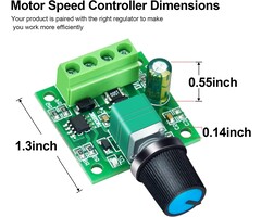SPEED-CONTROLLER - ALEDECO PWM Low Voltage Dc 1.8V 3V 5V 6V 12V 2A Motor Speed Controller