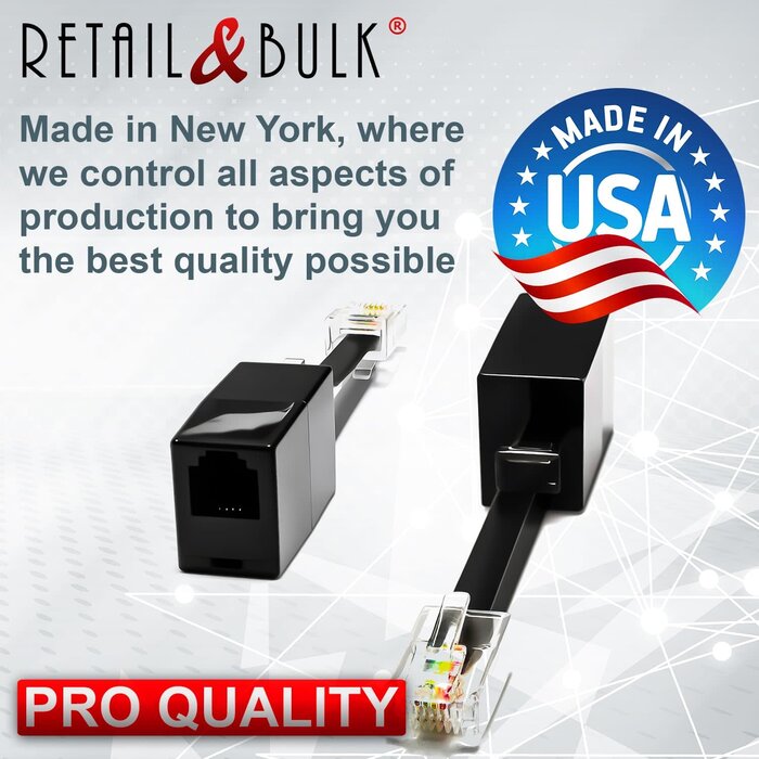 Phone Line to Ethernet Adapter RJ11 Female to RJ45 Male for Landline Telephone Service