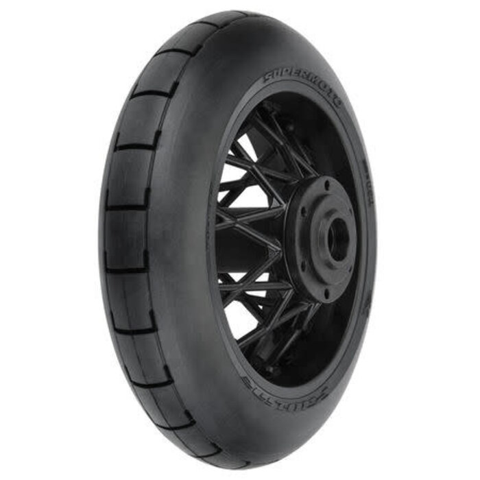 Pro-Line Racing PRO1022310 - 1/4 Supermoto Tire Rear MTD Black Wheel: PM-MX