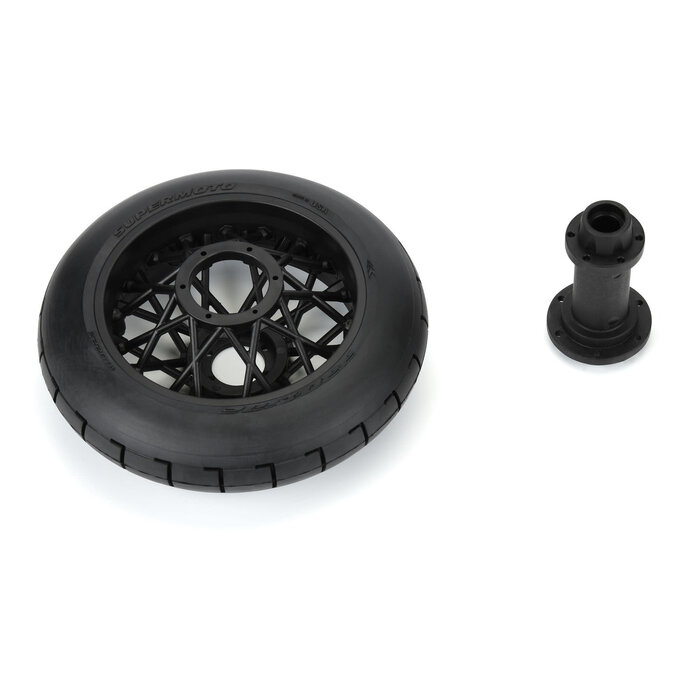 Pro-Line Racing PRO1022310 - 1/4 Supermoto Tire Rear MTD Black Wheel: PM-MX