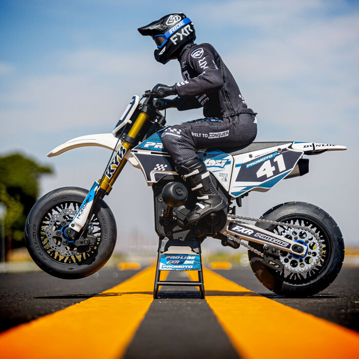 Pro-Line Racing PRO1022310 - 1/4 Supermoto Tire Rear MTD Black Wheel: PM-MX