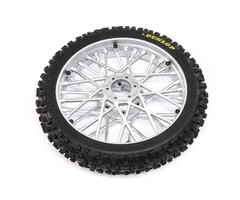 Horizon Hobby LOS46006 - Dunlop MX53 Front Tire Mounted, Chrome: PM-MX