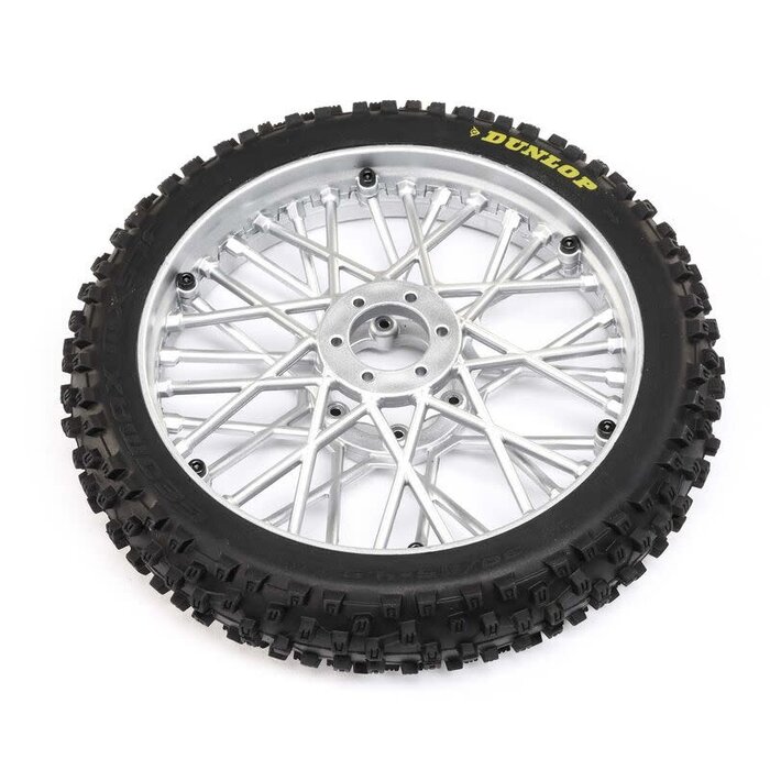 Horizon Hobby LOS46006 - Dunlop MX53 Front Tire Mounted, Chrome: PM-MX