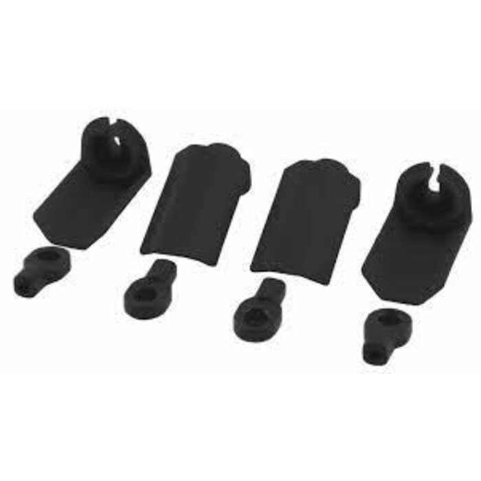 RPM Shock Shaft Guards, for Slash, Nitro Slash, & Durango, 1/10 Scale Shocks, Black (4pcs)