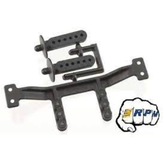 RPM RPM81142 - ADJUSTABLE REAR BODY MOUNTS & POSTS FOR SLASH, STAMPEDE, NITRO SLASH