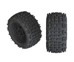 Arrma 1/10 dBoots Backflip LP Front/Rear 3.8 Pre-Mounted Tires, 17mm Hex, Black (2): 4S