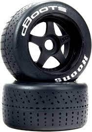 Arrma ARA550073 - ARRMA dBoots Hoons 53/107 2.9 Pre-Mounted Belted Tires, White, 17mm Hex, 5-Spoke (2)