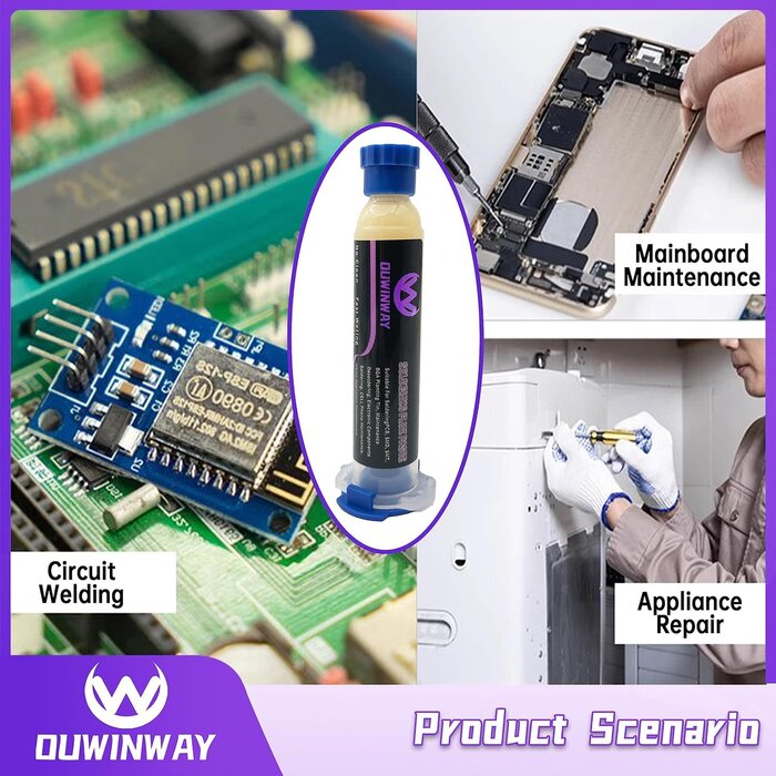 No Clean Soldering Flux, Solder Flux Soldering Paste No Clean Easy Tinning 10cc for Electronics Maintenance Repair