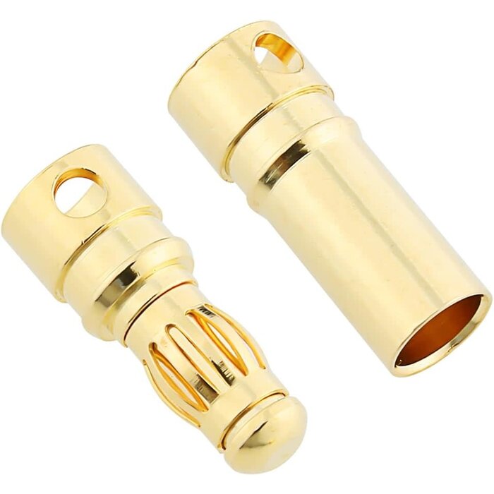 HobbyPark  Products 3.5mm Male / Female Gold Plated Bullet Connectors Plugs - 10 Pair #1102
