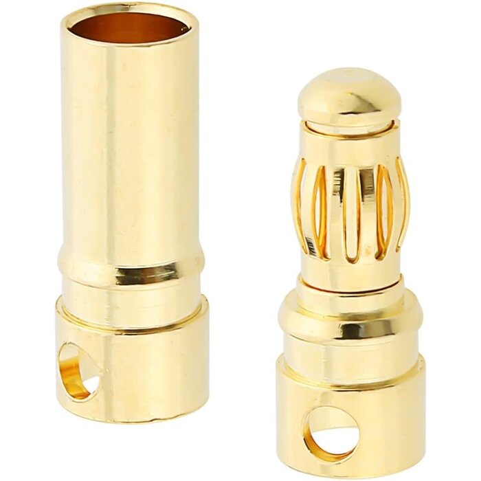 HobbyPark  Products 3.5mm Male / Female Gold Plated Bullet Connectors Plugs - 10 Pair #1102