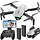 X800 Drone with Camera for Adults Kids, 1080P FPV Foldable Quadcopter with 90° Adjustable Lens, RGB Lights, 360° Flips, One Key Take Off/Landing, Altitude Hold, 2 Batteries (White)