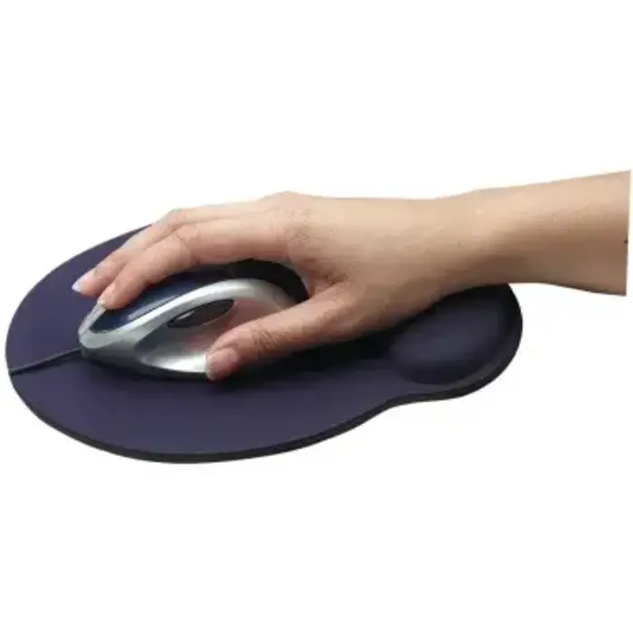 ICI434386 - Manhattan® Mouse Pad, Wrist Rest, Round, Blue
