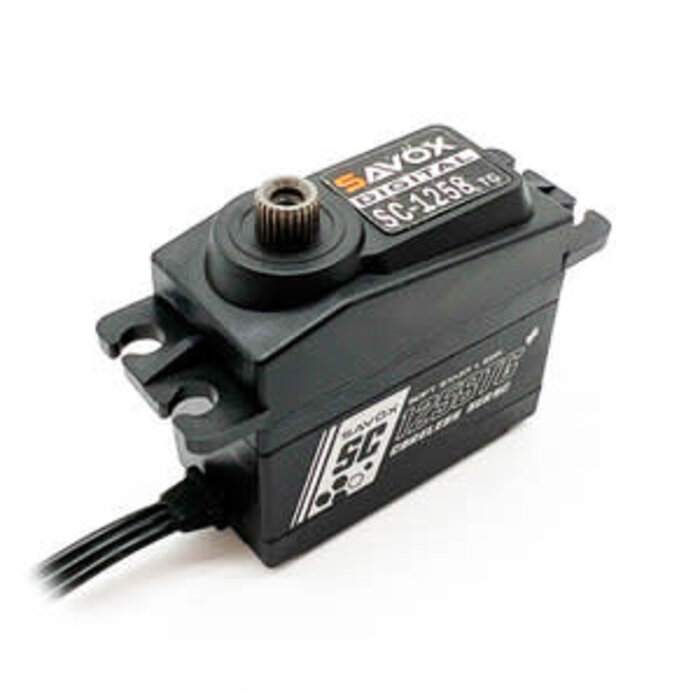 Savox SAVSC1258TGP-BE - Black Edition, Standard Size Coreless Digital Servo, 0.08sec / 166oz @ 6V