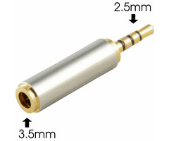 Vention 3.5mm Female to 2.5mm Male Audio Adapter Converter Premium Quality Headphone Earphone Headset 2.5mm to 3.5mm 3 Ring Jack Stereo or Mono 2 Pack