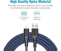 LIGHTNING 10FT - ZMHPJQ iPhone Charger Cable 10ft [Apple MFi Certified] Long Lightning Cable 10 Foot iPhone Charging Cord for iPhone 12/11/11 Pro/X/Xs Max/XR/8/8 Plus/7/6/6s/SE/5c/5s/5 iPad Air 2/Mini Airpods