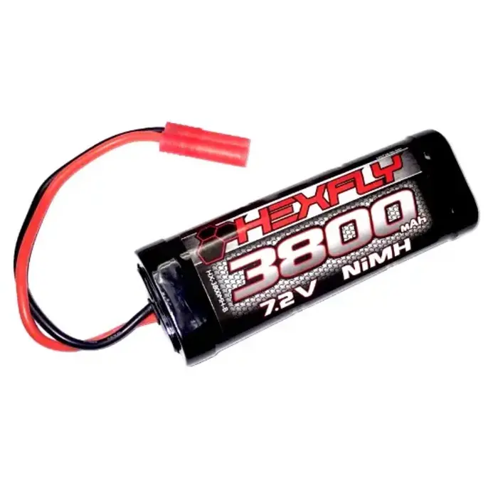 Hexfly 7.2V 3800mAh Ni-MH Battery: Banana 4.0 Connector