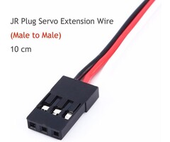 Servo Extension Cable Lead Wire 100mm 3.93 inch 3 Pin Cord Male to Male JR Plug for Futaba