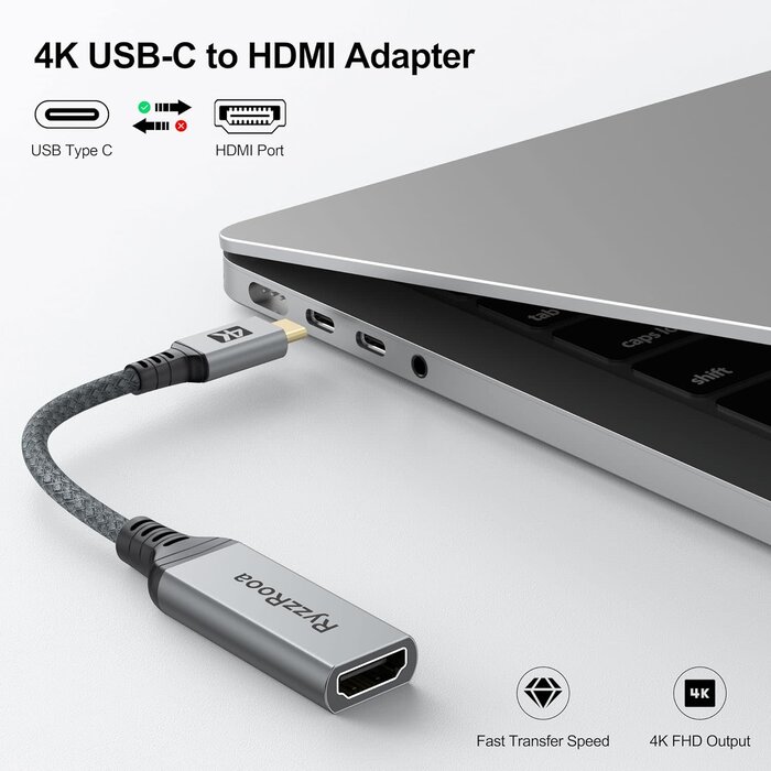 USB C to HDMI Adapter, USB Type-C to HDMI