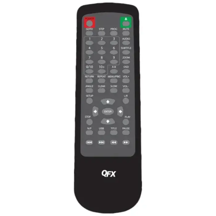 QFX® Standard-Definition DVD/CD Player with USB and FM Radio, RCA L/R audio and video outputs, VP-109