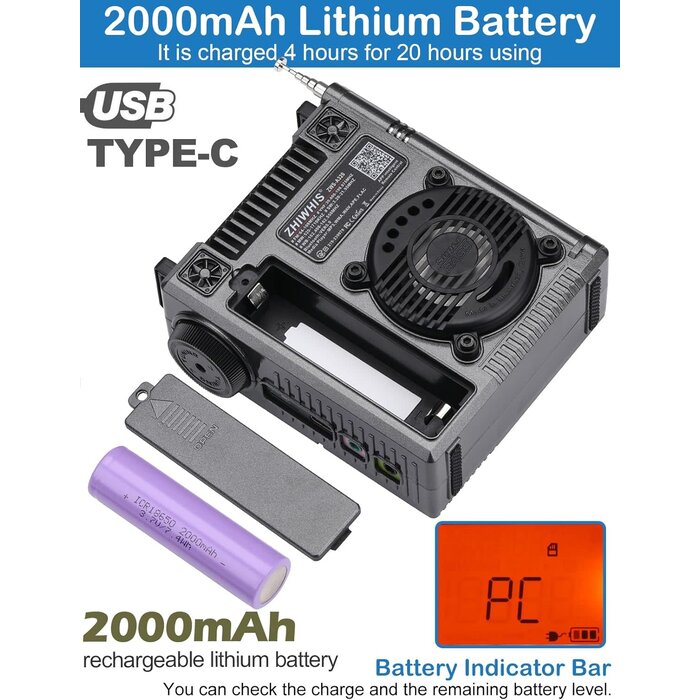 Shortwave Radio with FM, AM, VHF, WB, SW | 5-band