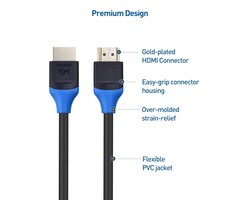 6FTHDMI - Cable Matters - High Speed HDMI Cable 6 ft with 4K @60Hz, 2K @144Hz, FreeSync, G-SYNC and HDR Support for Gaming Monitor, PC, Apple TV, and More