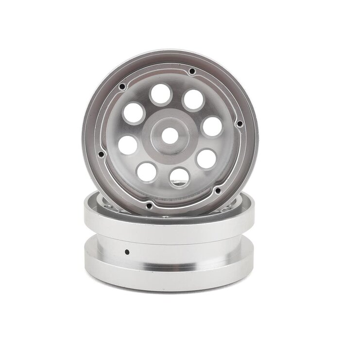 Redcat Racing Redcat Aluminum 1.9" Beadlock 12mm Hex Wheel w/Rings (Silver) (2)
