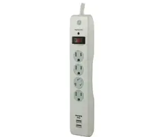 GE® 4-Outlet Surge Protector with 2 USB Ports