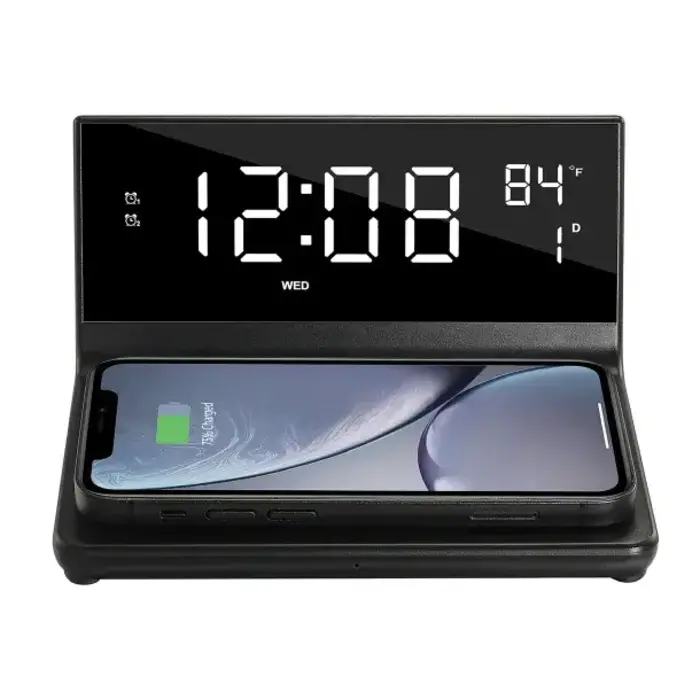 Dual Wake USB Charging Clock Radio