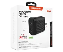 HyperGear® SpeedBoost 25-Watt PD Dual-Output USB Wall Charger