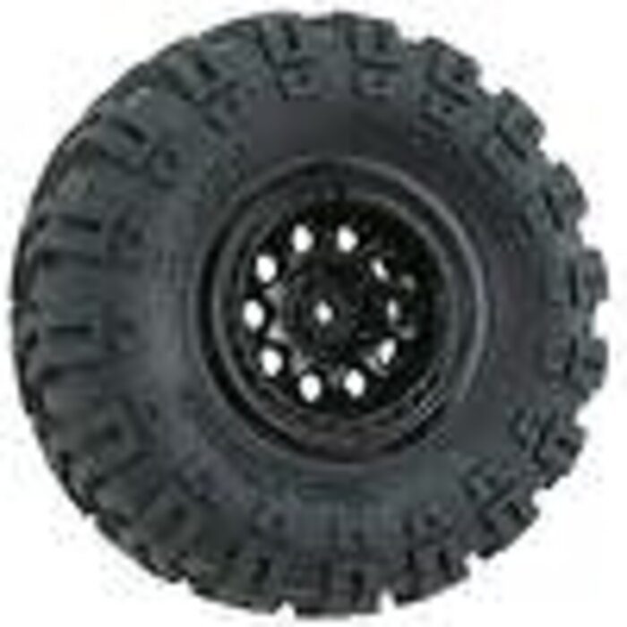 RPM 1/10 Revolver Crawler Front/Rear 2.2 Wheels with Wide Base, 12mm Hex, Black (2)