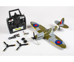 RageRC RGRA1303V2 - Supermarine Spitfire Micro RTF Airplane with PASS (Pilot Assist Stability Software) System