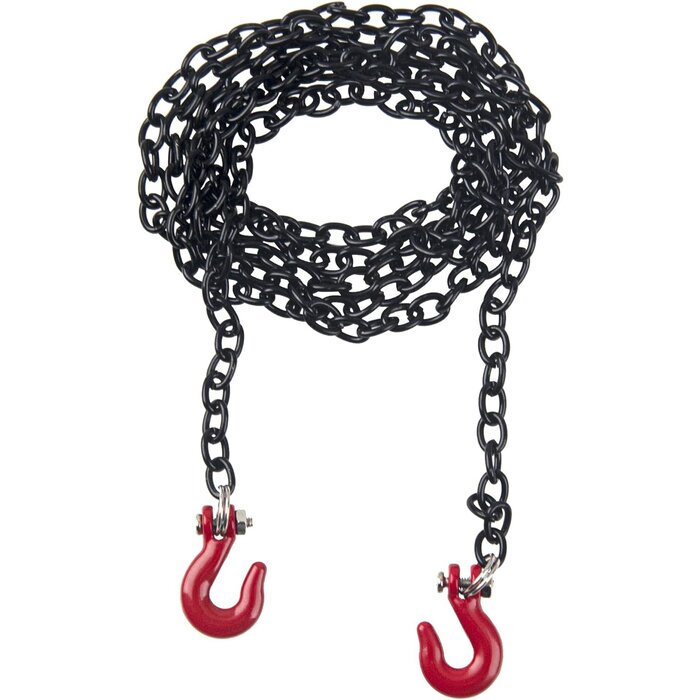 1:10-TOW-CHAINS - ShareGoo Mini Metal Trailer Chain with Tow Hooks Decoration Accessories Compatible with Axial SCX10 HSP 94180 RC4WD D90 Traxxas TRX4 CC01 1/10 RC Crawle (Black)