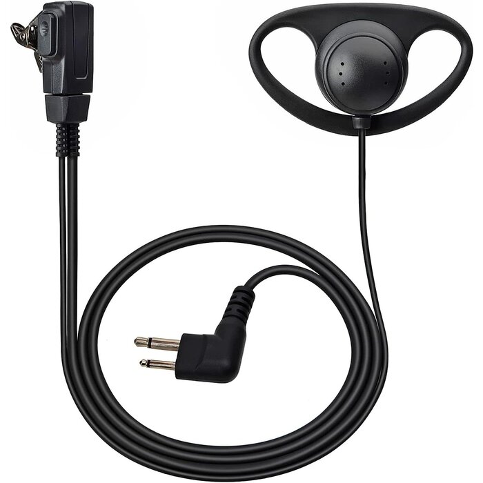 UAYESOK 2WAY-EAR+MIC - UAYESOK 2 Pin Earpiece for Motorola CP200 CP200D DTR550 DTR650 RDU2020 RDU4100 RDU4160D Walkie Talkie D Shape Surveillance Kit Two Way Radio Headset