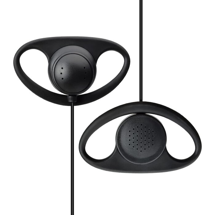 UAYESOK 2WAY-EAR+MIC - UAYESOK 2 Pin Earpiece for Motorola CP200 CP200D DTR550 DTR650 RDU2020 RDU4100 RDU4160D Walkie Talkie D Shape Surveillance Kit Two Way Radio Headset