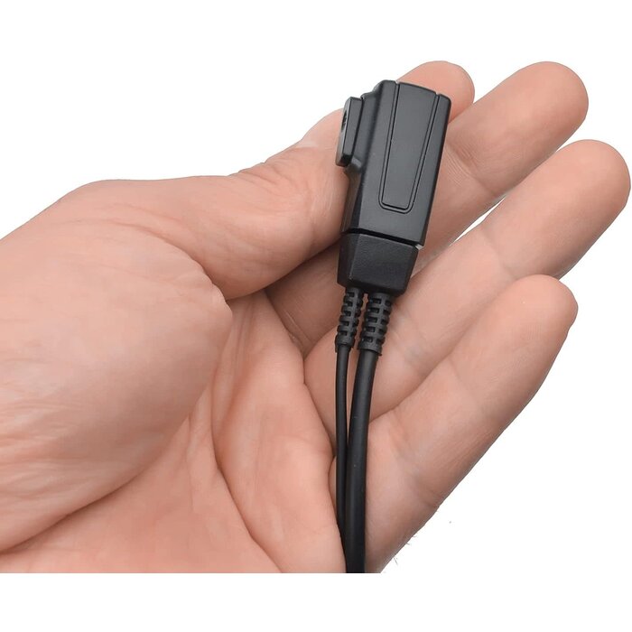 UAYESOK 2WAY-EAR+MIC - UAYESOK 2 Pin Earpiece for Motorola CP200 CP200D DTR550 DTR650 RDU2020 RDU4100 RDU4160D Walkie Talkie D Shape Surveillance Kit Two Way Radio Headset