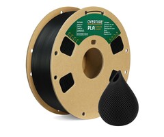 OVERTURE PLA Filament 1.75mm PLA 3D Printer Filament, 1kg Cardboard Spool (2.2lbs), Dimensional Accuracy +/- 0.02mm, Fit Most FDM Printer (Black)