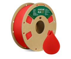 OVERTURE PLA Filament 1.75mm PLA 3D Printer Filament, 1kg Cardboard Spool (2.2lbs), Dimensional Accuracy +/- 0.02mm, Fit Most FDM Printer (Red)
